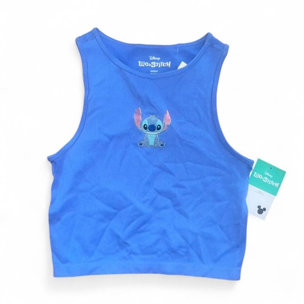 Disney Women's Blue Lilo Stretch Comfort Lounge Tank SZ S/M NWT